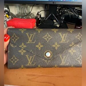 Louis Vuitton Black and Gold Monogram Wallet